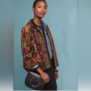 Anthropologie Moth Payton paisley sweater jacket
